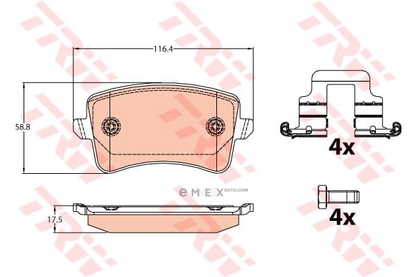 OEM PAD KIT, DISC BRAKE GDB2107