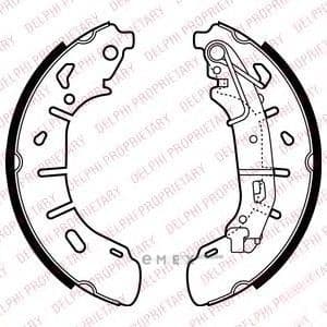 OEM BRAKE SHOE AXLE SET LS2050