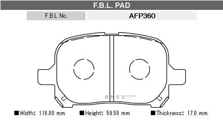 OEM PAD KIT, DISC BRAKE AFP360