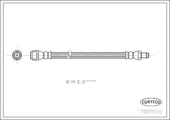 OEM BRAKE HOSE RR AXLE-300MM-W163 19031050