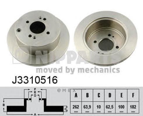 OEM NIPPARTS BRAKE DISCS J3310516