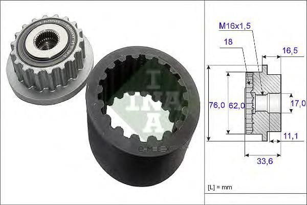 OEM PULLEY ASSY, ALTERNATOR 535018610