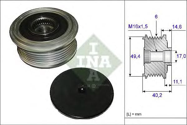 OEM PULLEY ASSY, ALTERNATOR 535012410