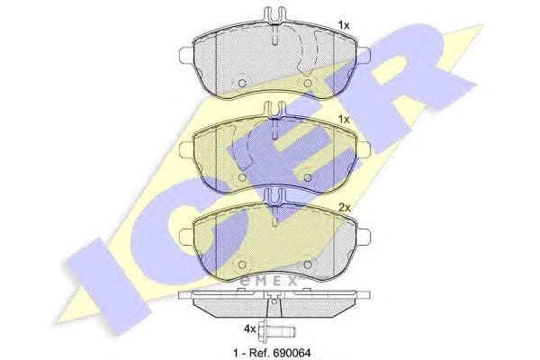 OEM SHOE KIT, DRUM BRAKE 181821