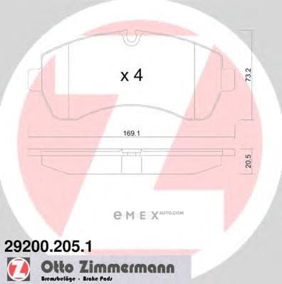 OEM PAD KIT, DISC BRAKE 292002051