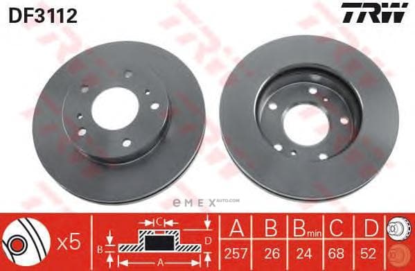 OEM BRAKE ROTOR DF3112