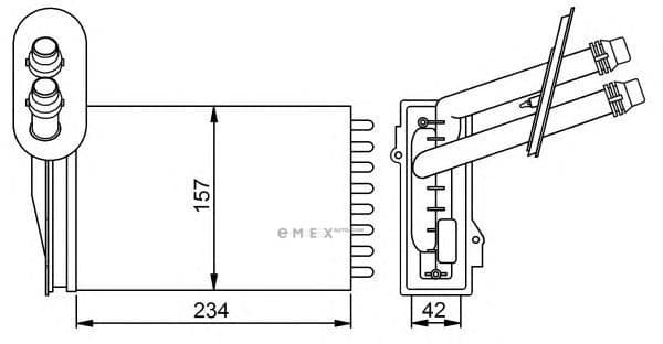 OEM RADIATOR ASSY, HEATER 53402