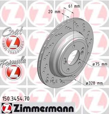 OEM BRAKE DISC REAR BMW E46/M3/RIGHT 150345470