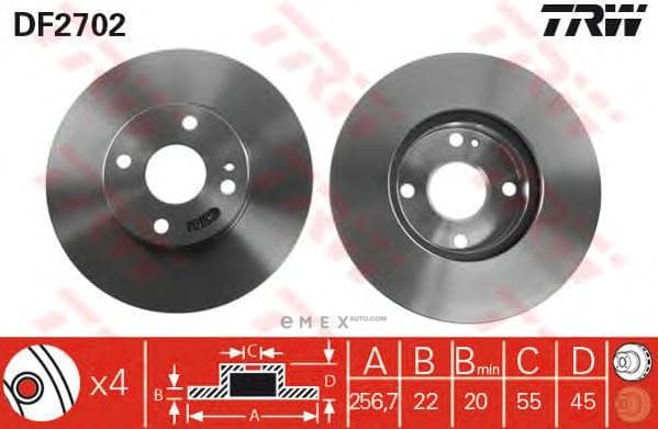 OEM BRAKE ROTOR DF2702