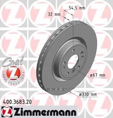 OEM BRAKE DISC FRT DB W166/ML/GLE/6 CYL 400368320