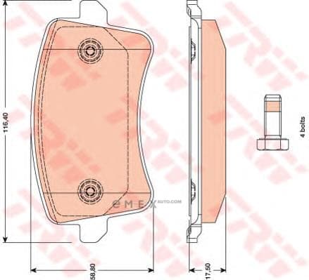 OEM PAD KIT, DISC BRAKE GDB1765