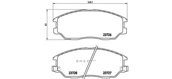 OEM PAD KIT, DISC BRAKE P30028