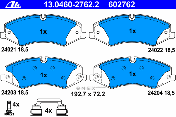 OEM PAD KIT, DISC BRAKE 13046027622