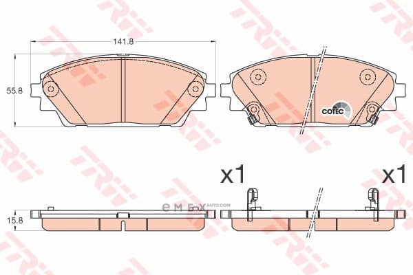 OEM PAD KIT, DISC BRAKE GDB3592