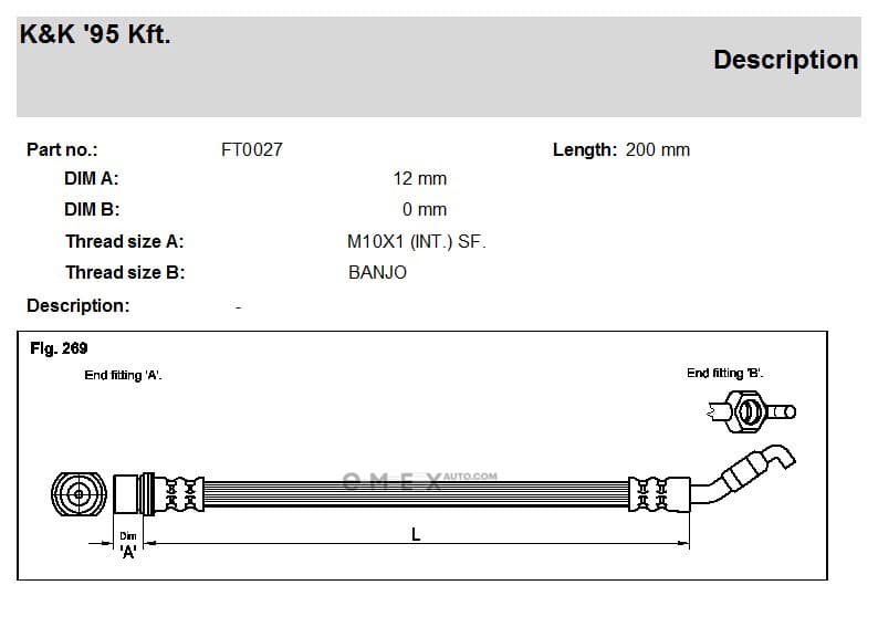 OEM HOSE ASSY, WINDSHIELD WASHER FT0027