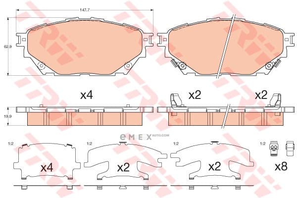 OEM PAD KIT, DISC BRAKE GDB3611