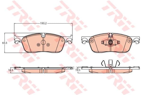 OEM PAD KIT, DISC BRAKE GDB2100