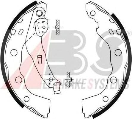 OEM Brake Shoes/ABS 9088