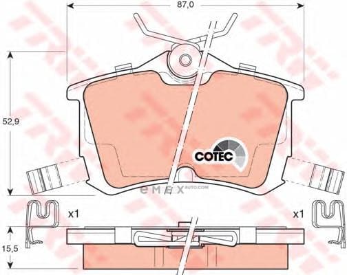 OEM PAD KIT, DISC BRAKE GDB3190