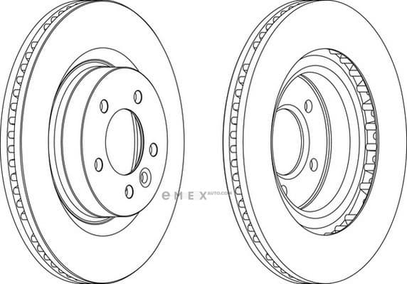 OEM LR BRAKE DISC FRONT DDF1432C1