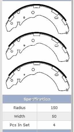 OEM SHOE KIT, DRUM BRAKE 4600A122