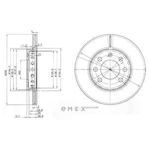 OEM BRAKE DISC (DOUBLE PACK) BG3658