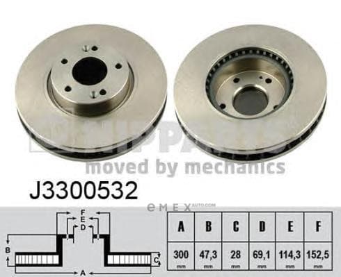 OEM NIPPARTS BRAKE DISCS J3300532