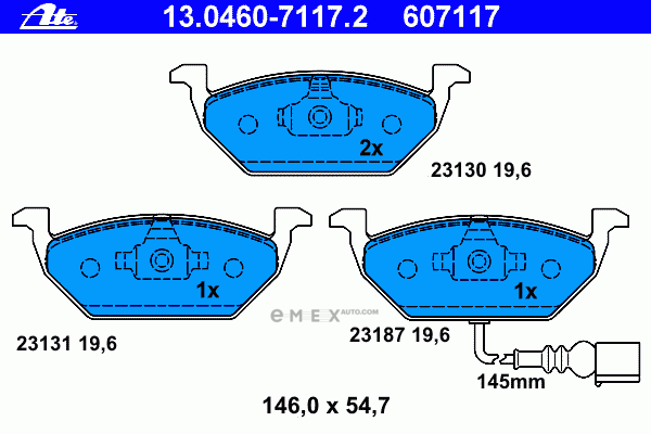 OEM PAD KIT, DISC BRAKE 13046071172