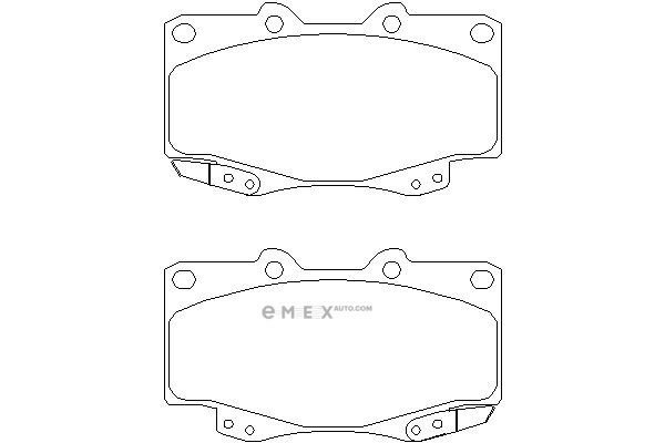 OEM PAD KIT, DISC B 044650K020