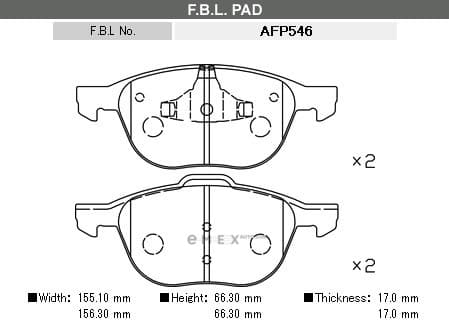 OEM PAD KIT, DISC BRAKE AFP546