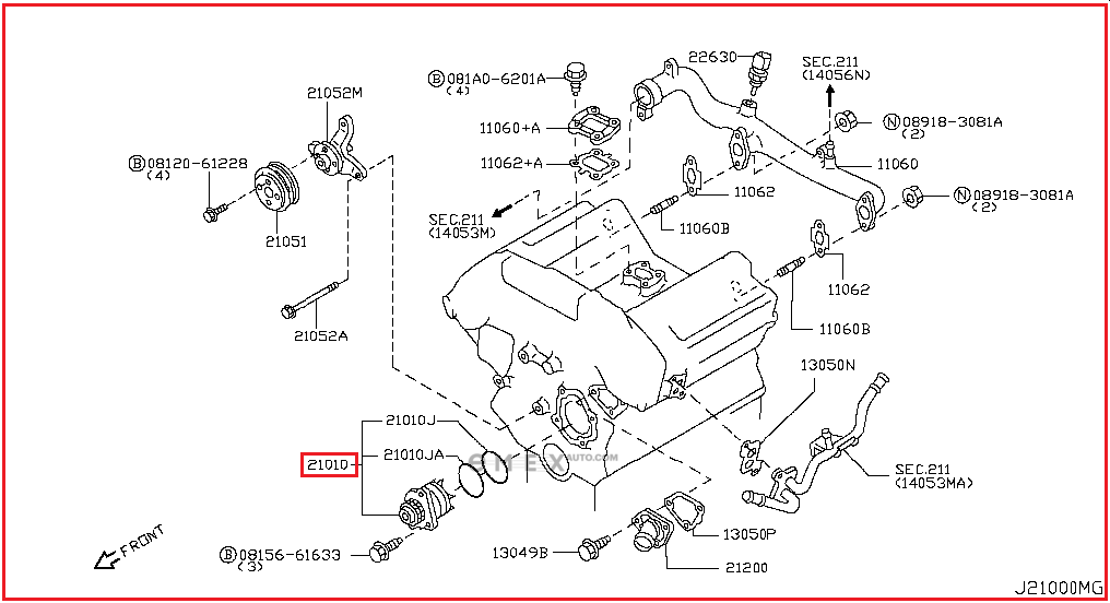 OEM WATER PUMP ASSY B1010JK00C