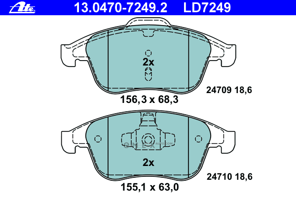 OEM PAD KIT, DISC BRAKE 13047072492