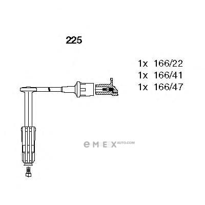 OEM WIRES FOR SPARK PLUGS 225