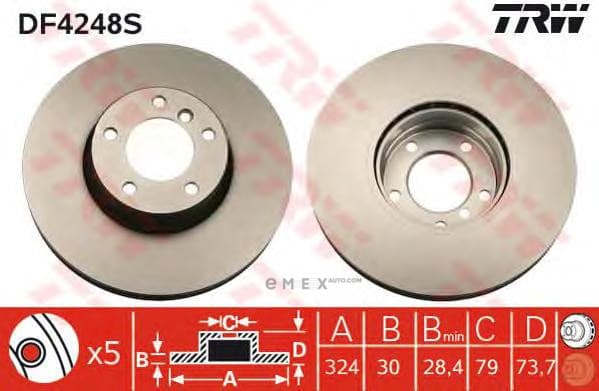 OEM BRAKE ROTOR DF4248S