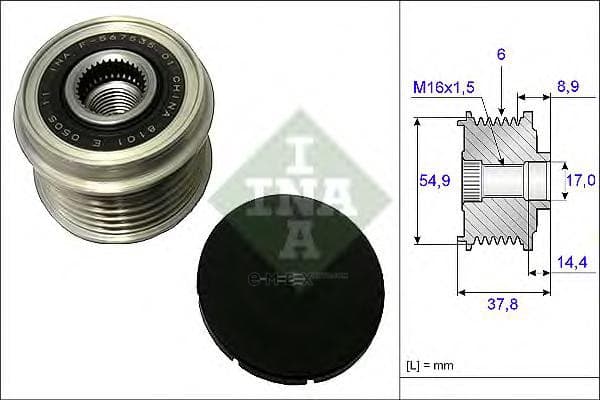 OEM PULLEY ASSY, ALTERNATOR 535021710