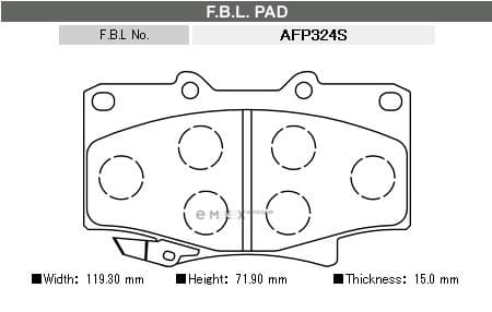 OEM BRAKE PAD AFP324S