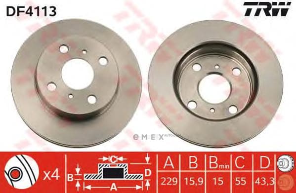 OEM BRAKE ROTOR DF4113