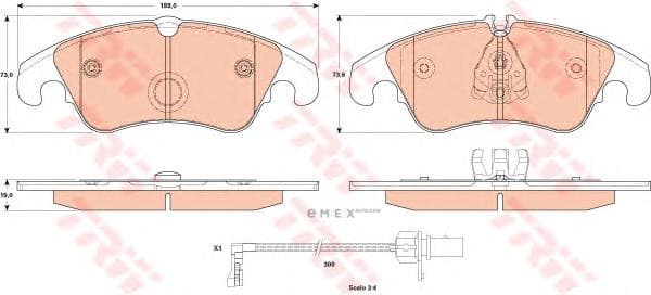 OEM BRAKE PAD/A6/A7 GDB1908