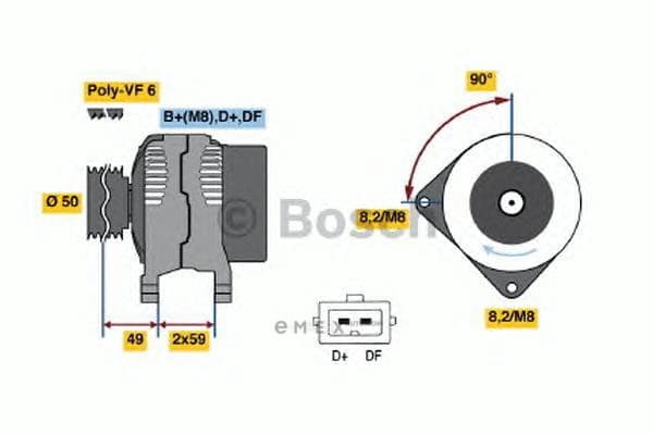 OEM DREHSTROMLICHTMASCHINE I.A. 0986041300