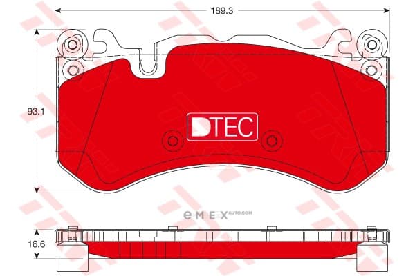 OEM PAD KIT, DISC BRAKE GDB1734DTE