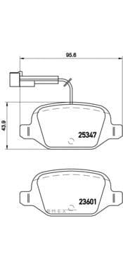 OEM Brake Pad Set, disc brake P23146