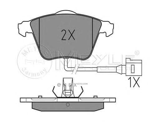 OEM BRAKE PAD W/SNSR/A3/GOLF/PASST 0252380120W