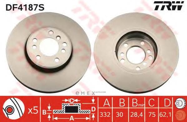 OEM BRAKE DRUM DF4187S