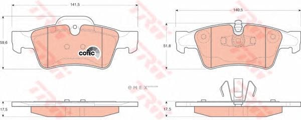 OEM PAD KIT, DISC BRAKE GDB1643