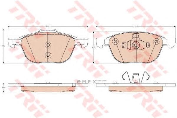 OEM PAD KIT, DISC BRAKE GDB2011