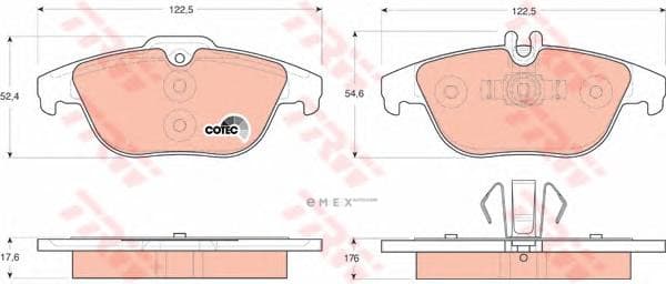 OEM PAD KIT, DISC BRAKE GDB1738