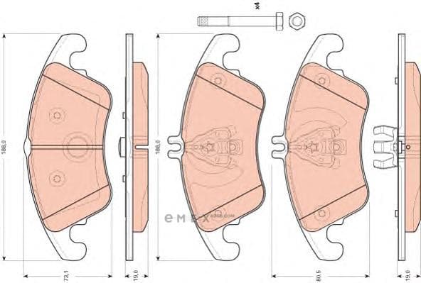 OEM PAD KIT, DISC BRAKE GDB1737