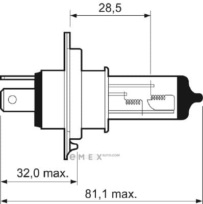 OEM Bulb H4 Essential 12V 60/55W 032007