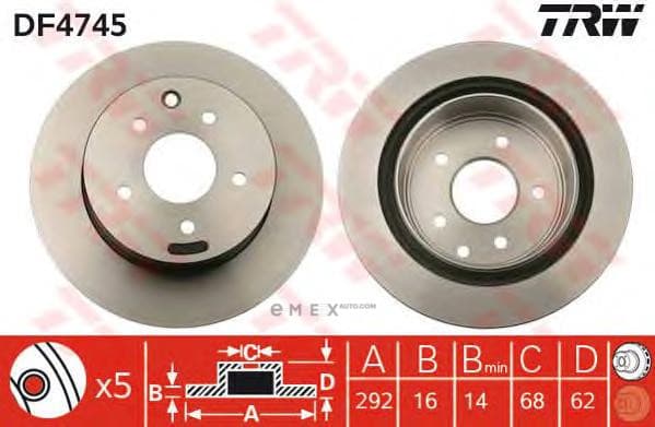 OEM BRAKE ROTOR DF4745