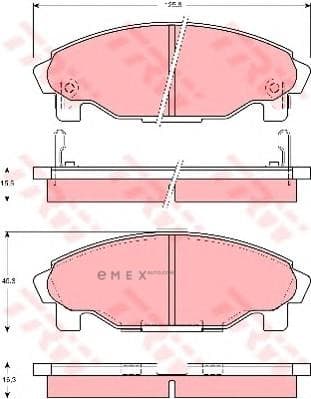 OEM PAD KIT, DISC BRAKE GDB3071